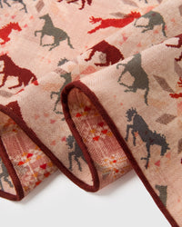 GALLOPING HORSES SILK SCARF