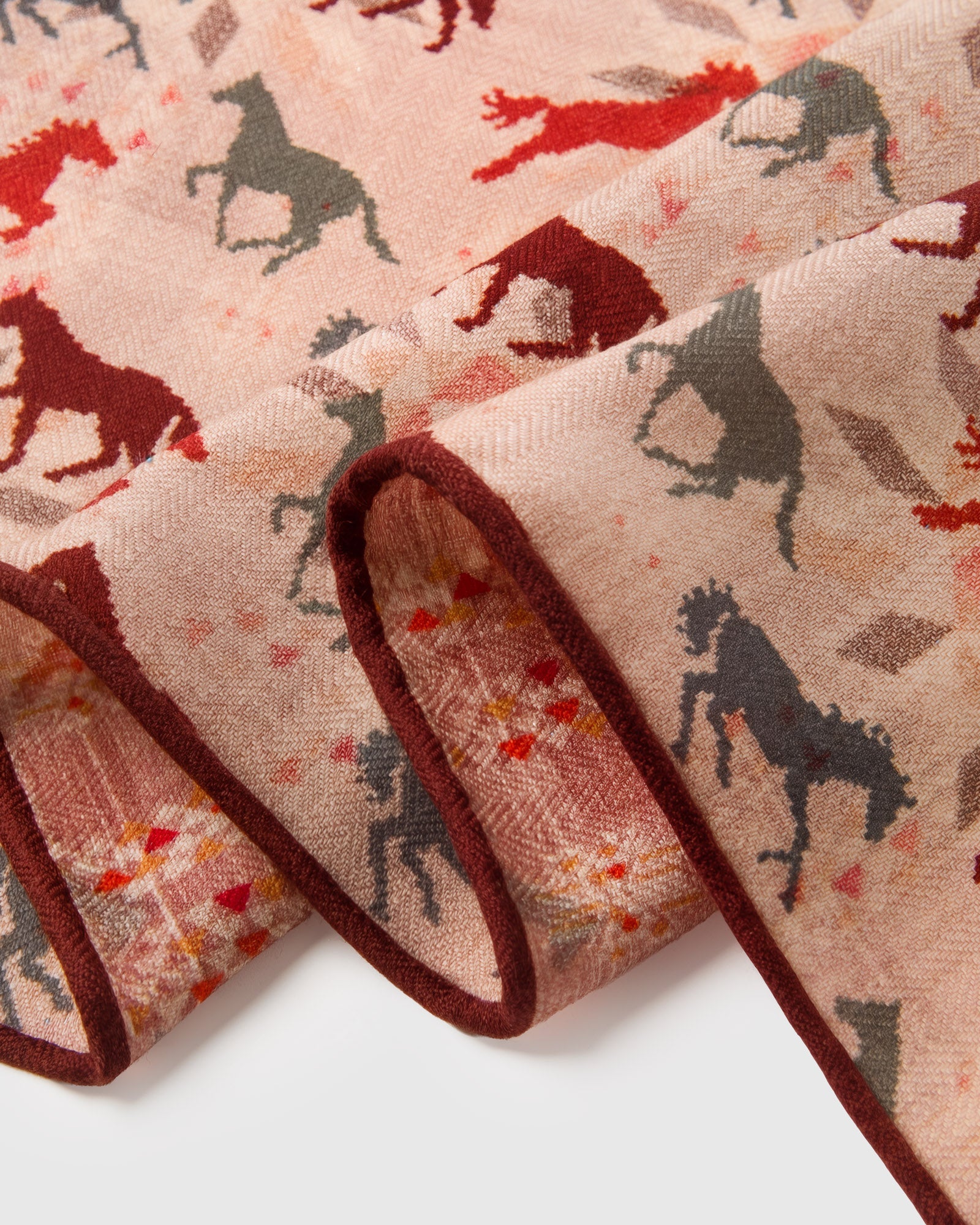 GALLOPING HORSES SILK SCARF
