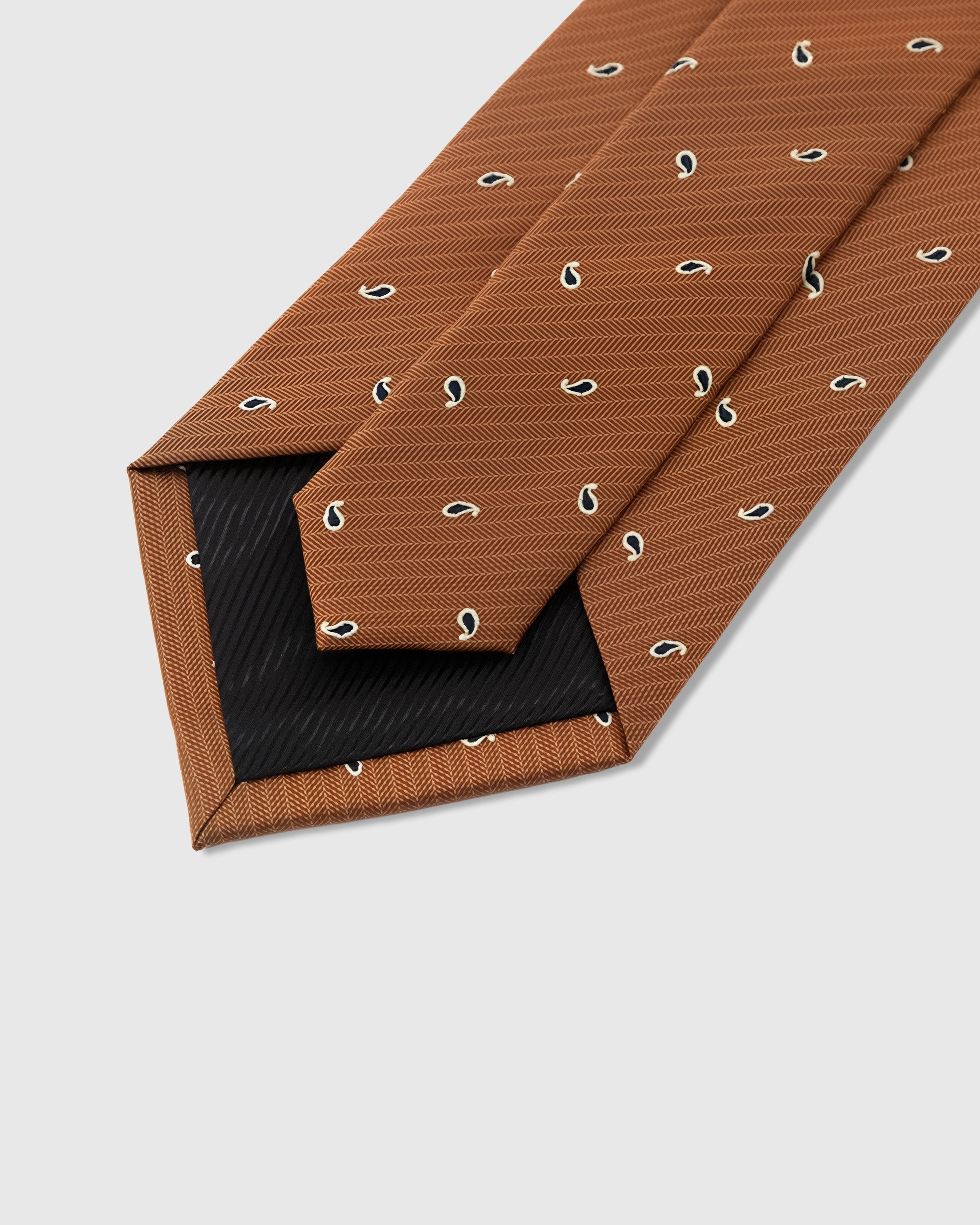 TERRACOTTA PAISLEY DROP TIE