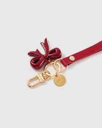 RUBY BOW LEATHER PHONE STRAP