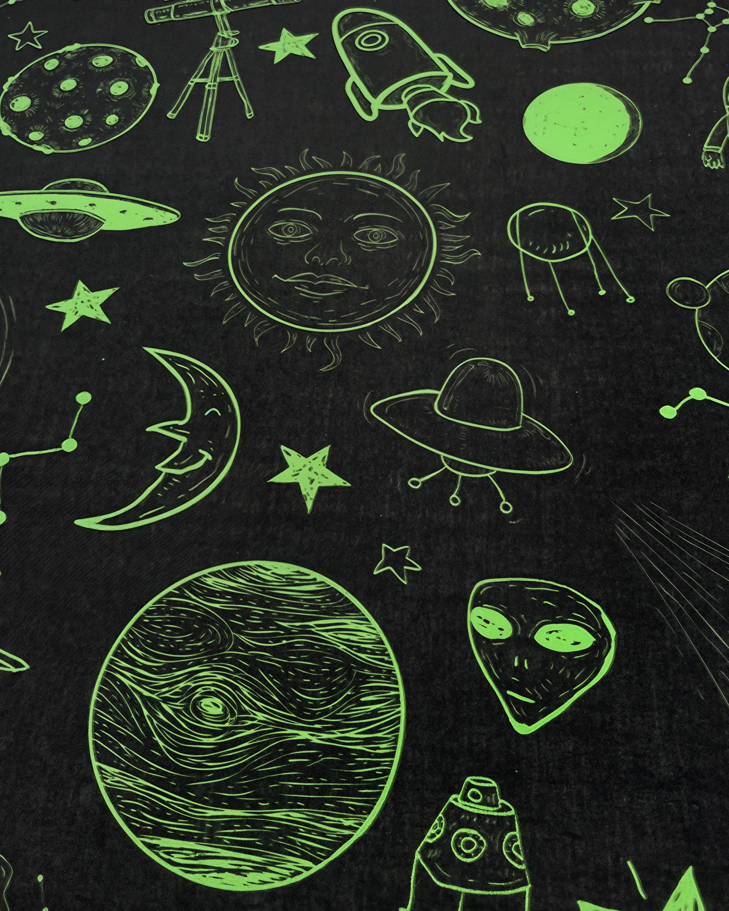 COSMIC ATLAS SILK SCARF