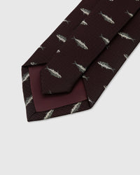 BURGUNDY TROUT TIE