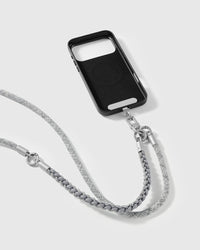 PEWTER BRAID CROSS-BODY PHONE STRAP