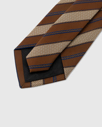 COGNAC MOSAIC STRIPE TIE