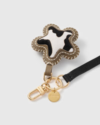 NOIR COW STAR LEATHER PHONE STRAP