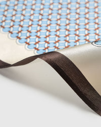 BLUE TRELLIS SILK SCARF