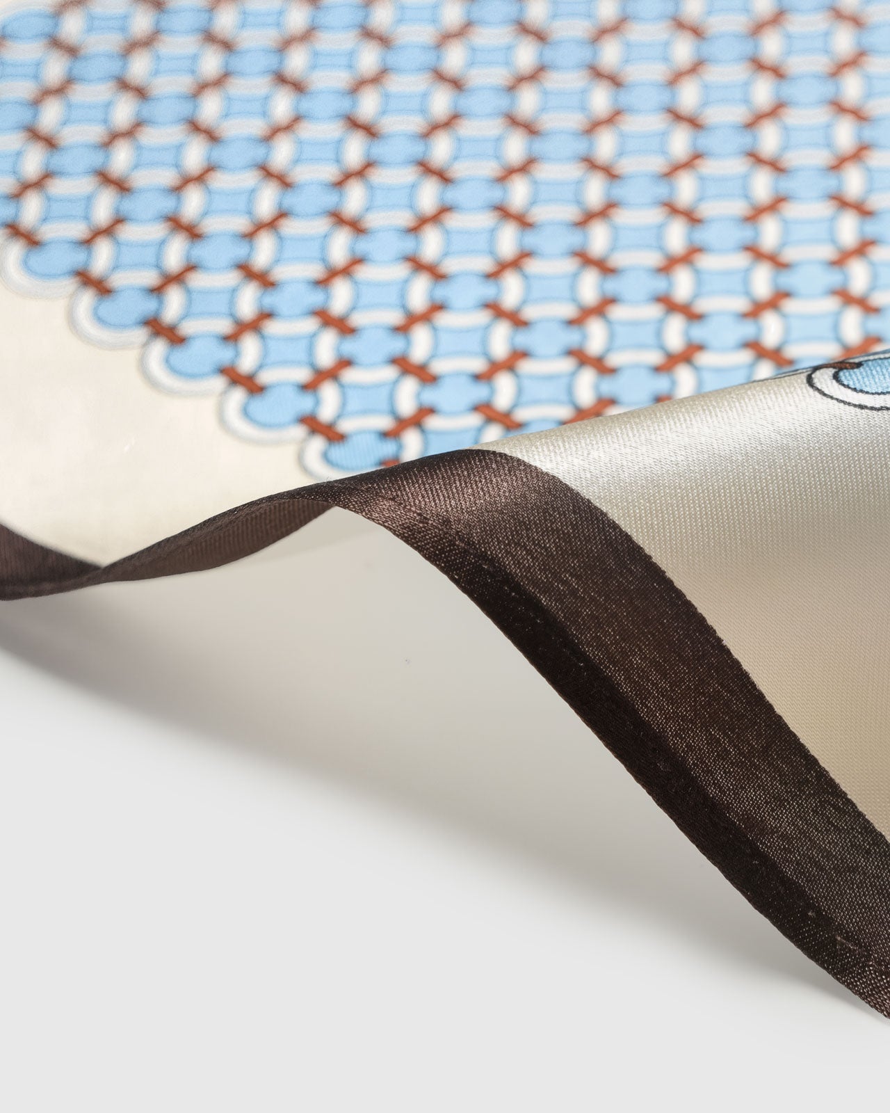BLUE TRELLIS SILK SCARF