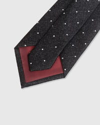 CHARCOAL PIN DOT TIE