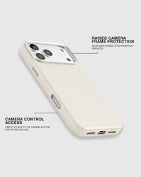 TEXTURED LEATHER CASE — WHITE