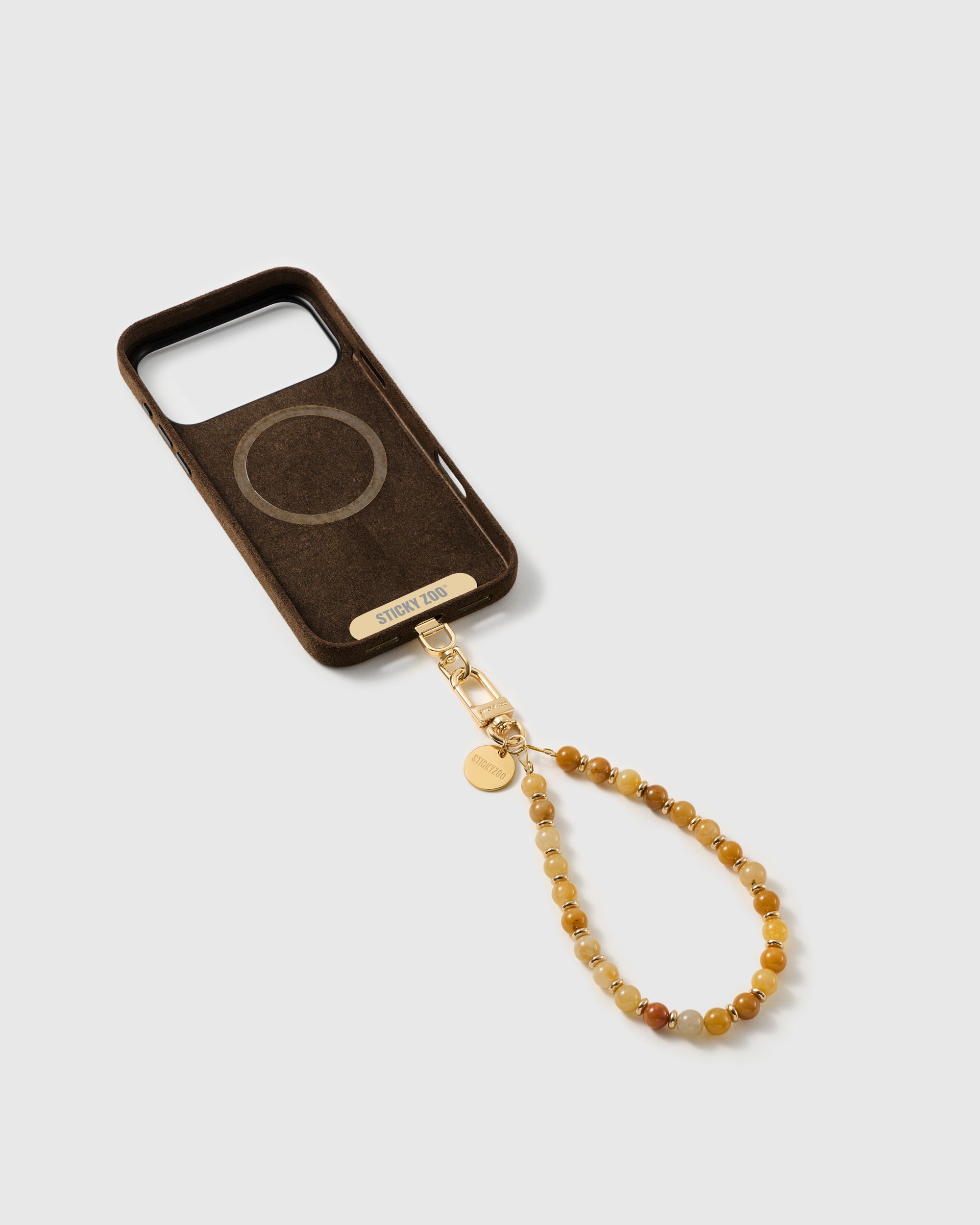 SAFFRON STONE PHONE STRAP