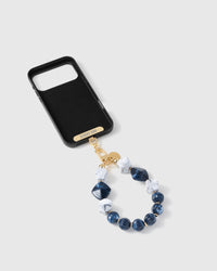 SAPPHIRE MARBLE CLUSTER PHONE STRAP