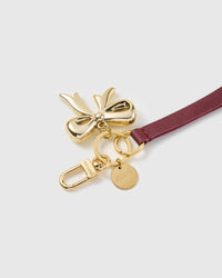GOLDEN BOW LEATHER PHONE STRAP