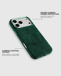 ALCANTARA PHONE CASE — EVERGREEN
