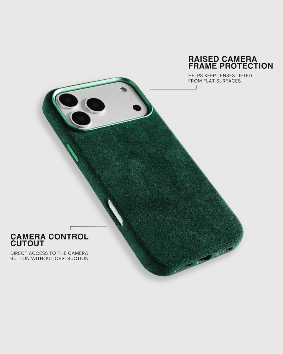 ALCANTARA PHONE CASE — EVERGREEN