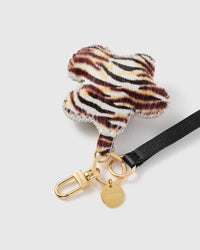 NOIR TIGER FLOWER LEATHER PHONE STRAP