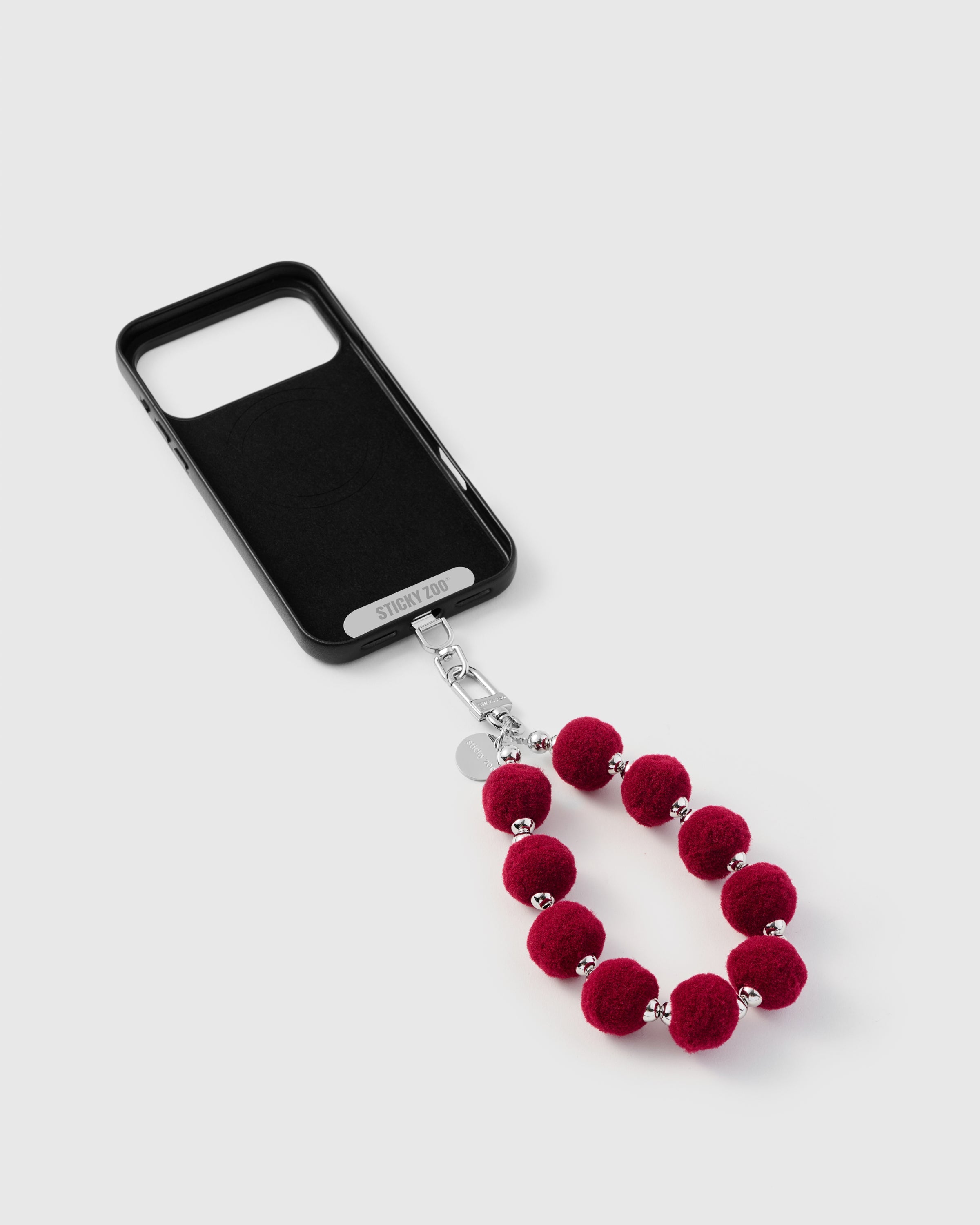 RED POM PHONE STRAP