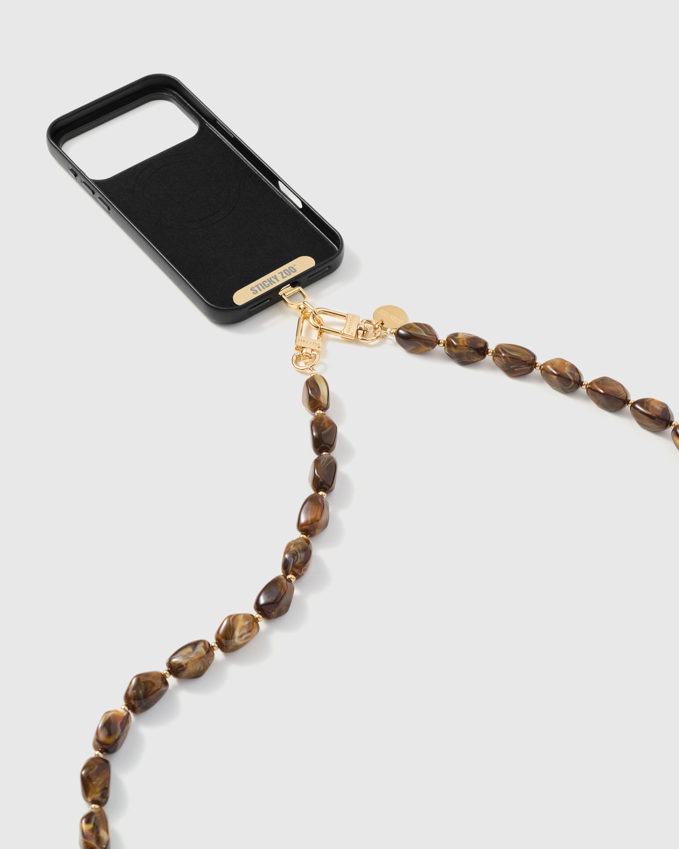 AMBER SMOKE CROSS-BODY PHONE STRAP