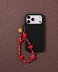 CHERRY HEART GLOW PHONE STRAP