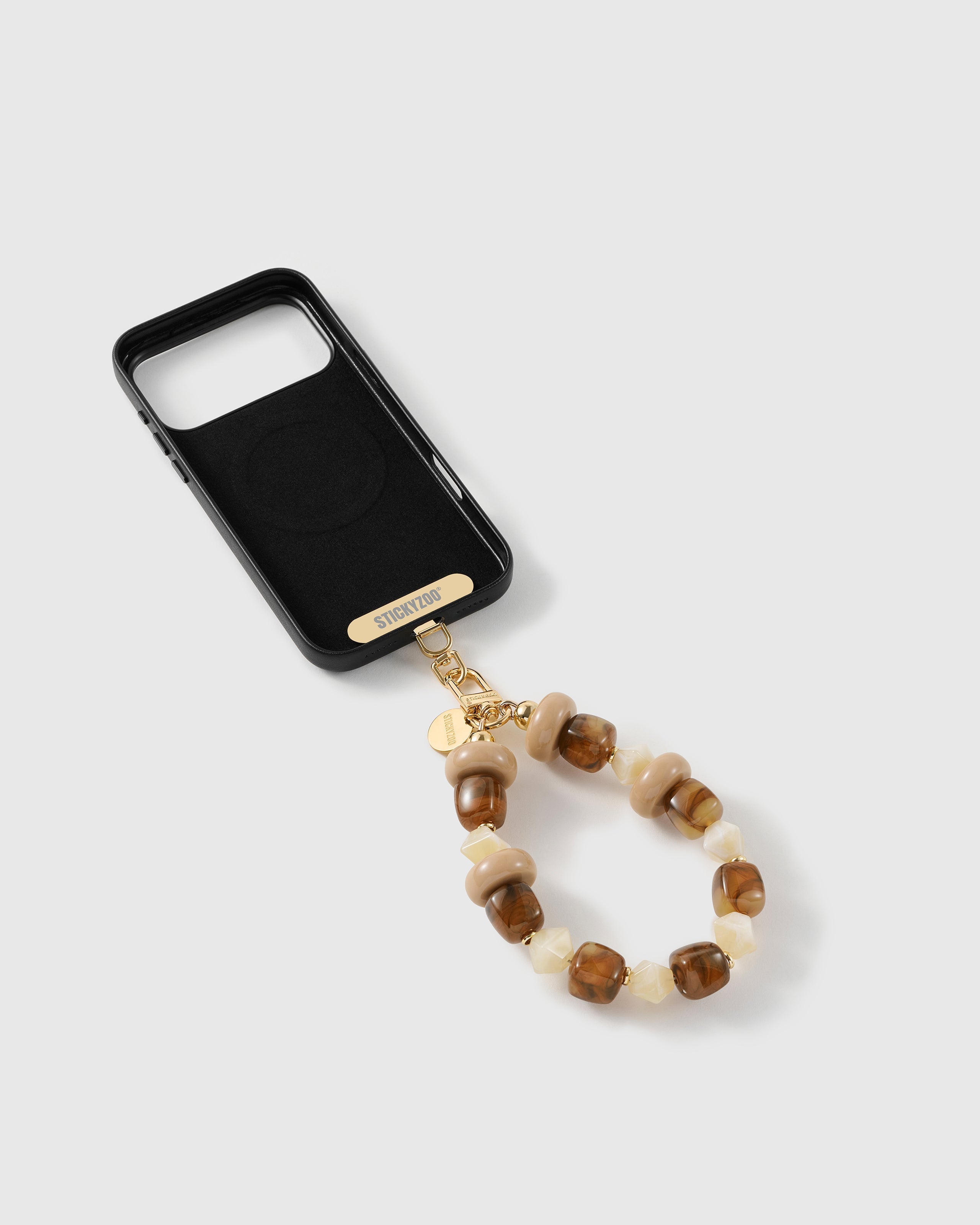 TOFFEE MARBLE MIX PHONE STRAP
