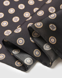 OBSIDIAN COIN SILK SCARF