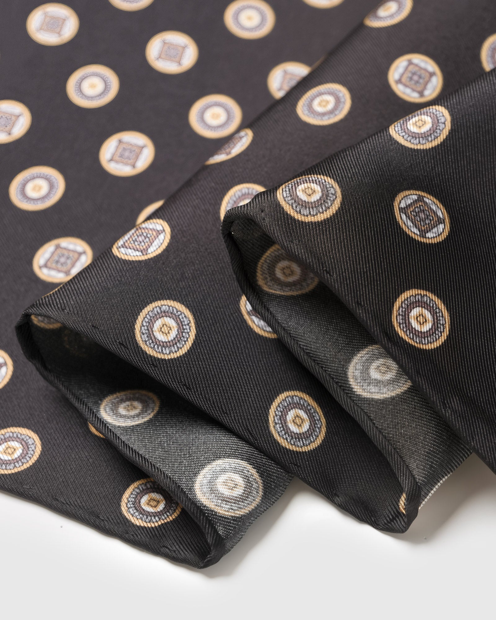 OBSIDIAN COIN SILK SCARF