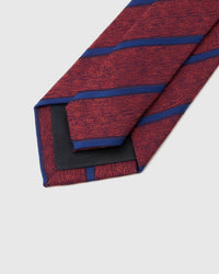 CRIMSON COBALT STRIPE TIE