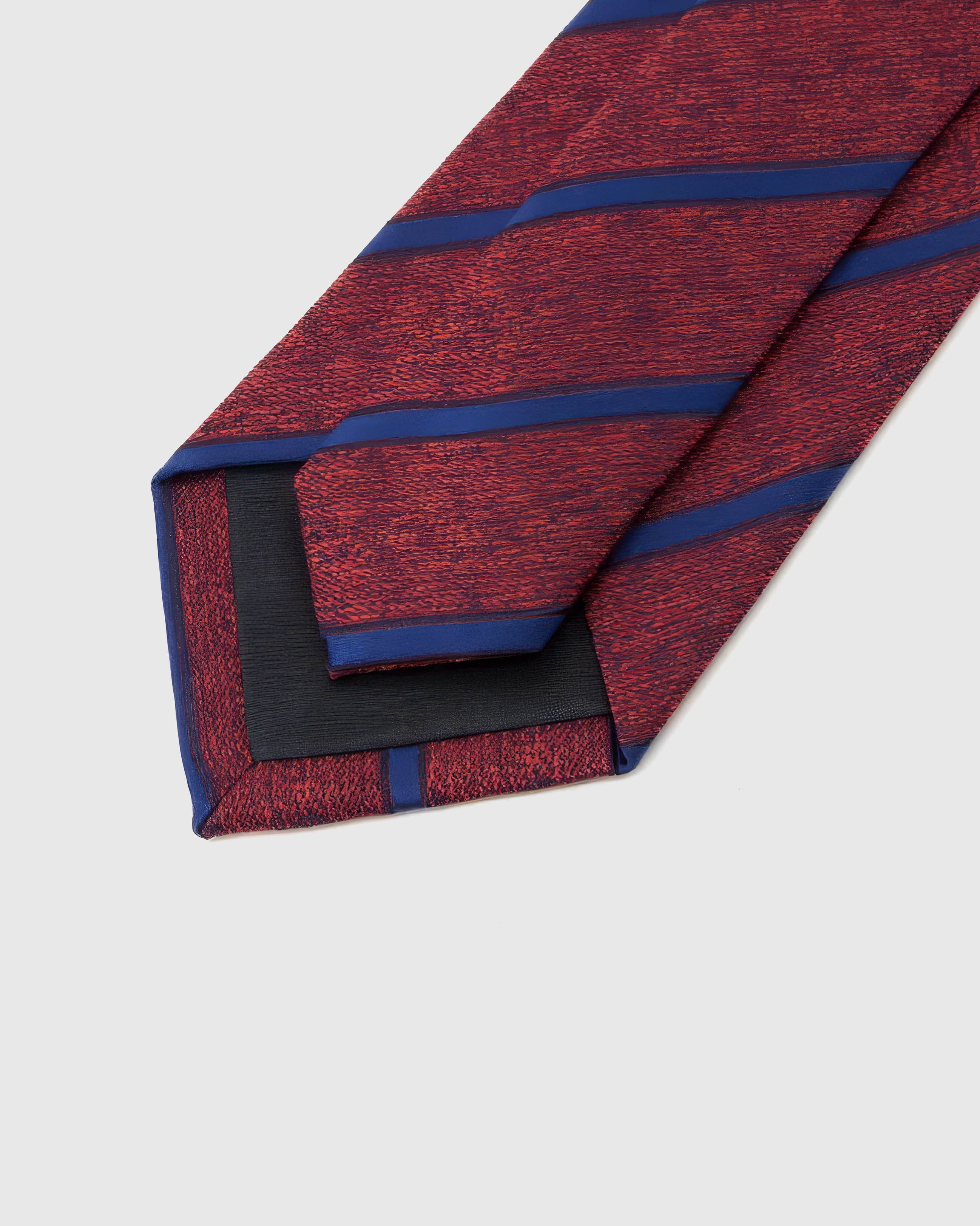 CRIMSON COBALT STRIPE TIE