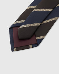 ESPRESSO NAVY STRIPE TIE