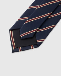NAVY HERITAGE STRIPE TIE