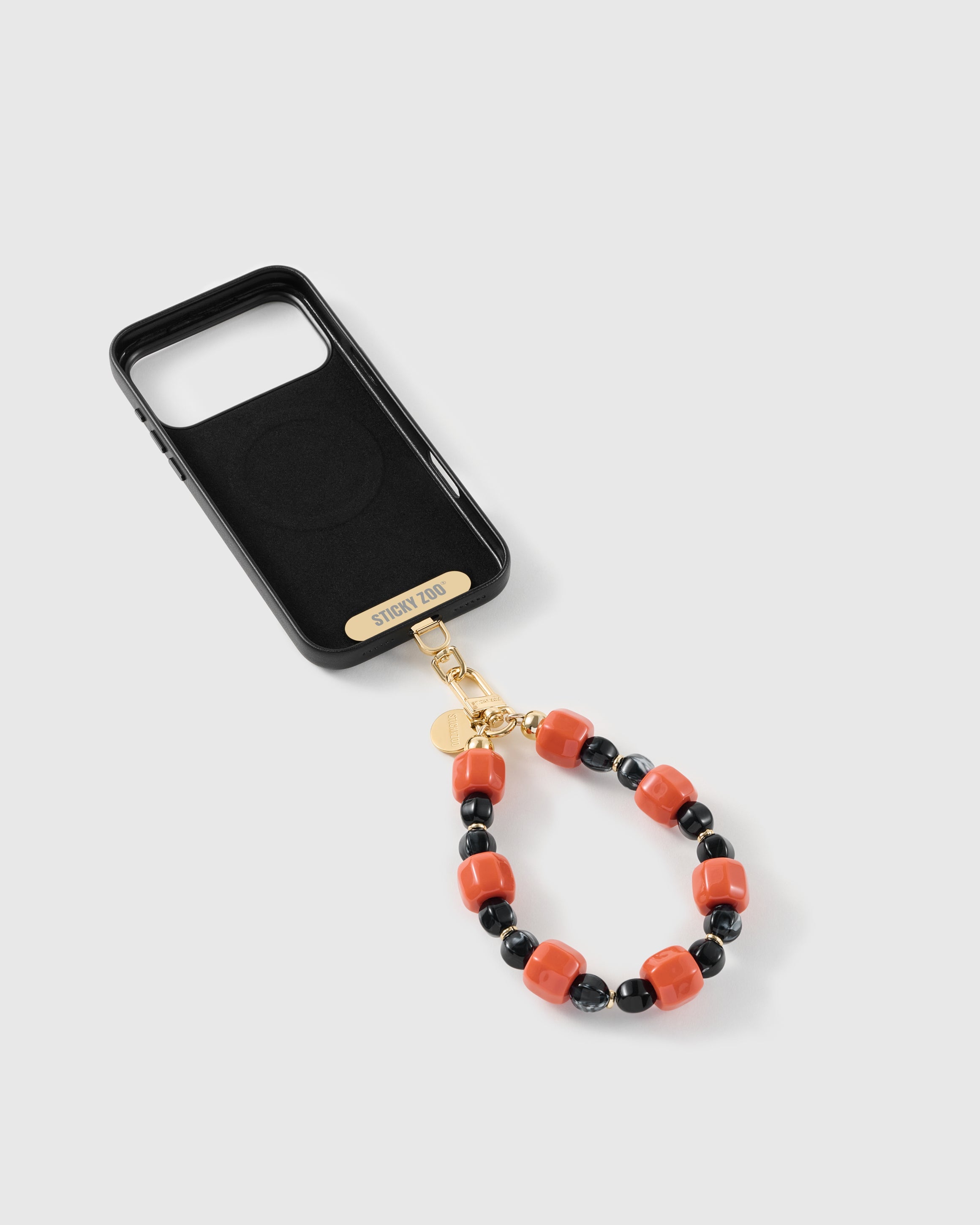 EMBER NOIR MARBLE MIX PHONE STRAP