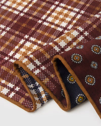 OXBLOOD PATCHWORK SILK SCARF