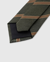 OLIVE COPPER STRIPE TIE