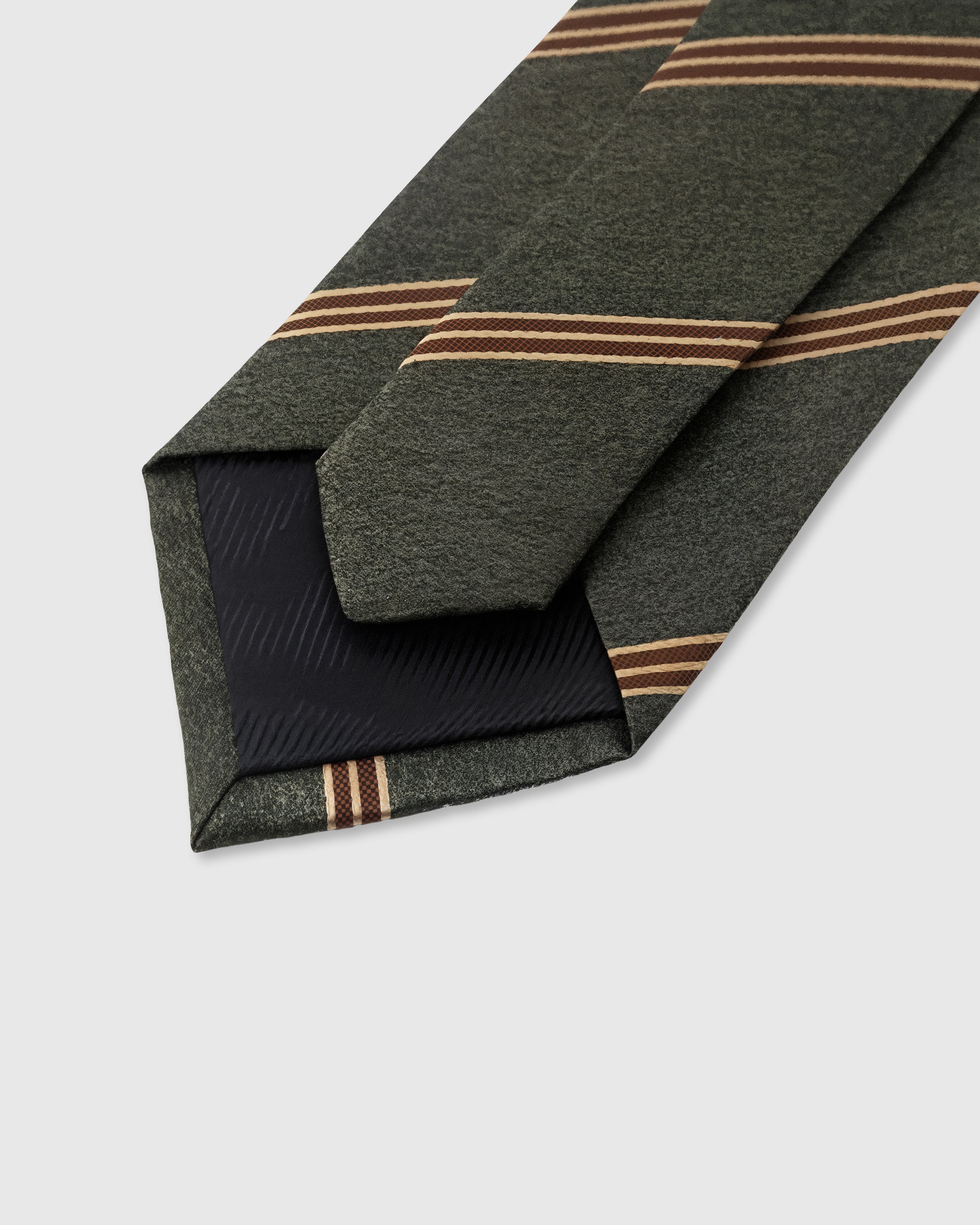 OLIVE COPPER STRIPE TIE