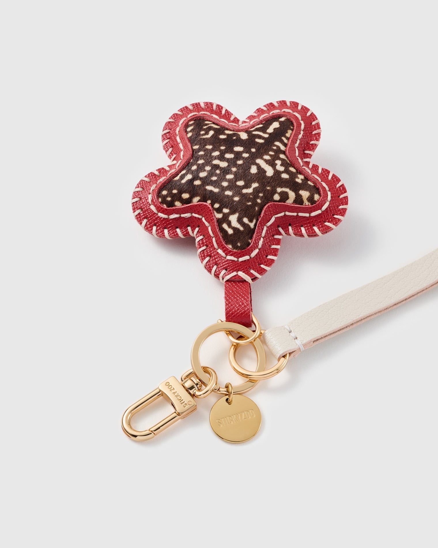 WILD OCELOT STAR LEATHER PHONE STRAP