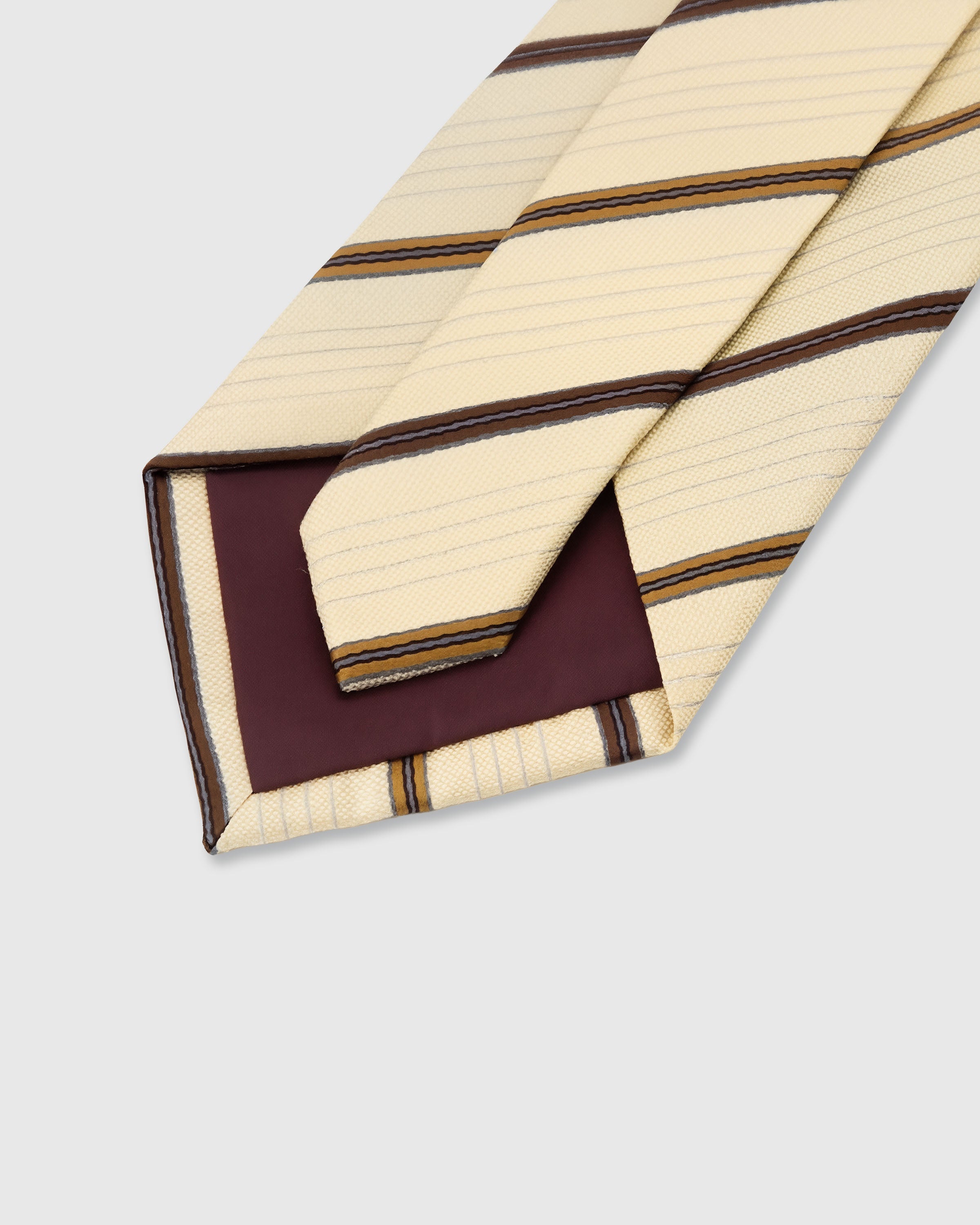 CREAM HERITAGE STRIPE TIE