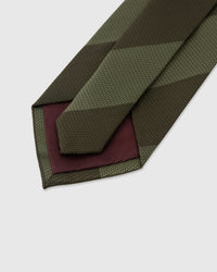 OLIVE TONAL STRIPE TIE