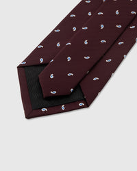BURGUNDY PAISLEY DROP TIE