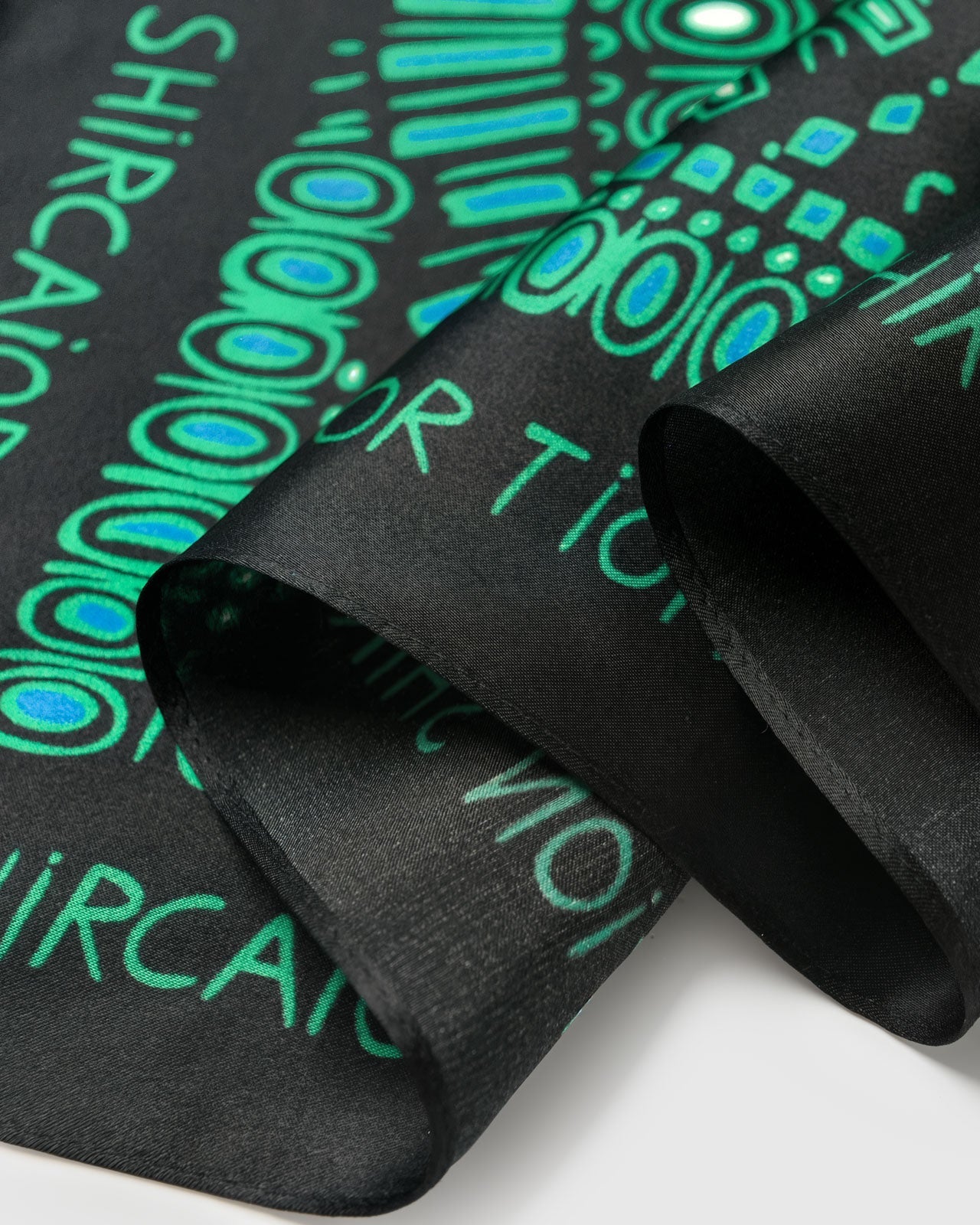 EMERALD DOTWORK SILK SCARF