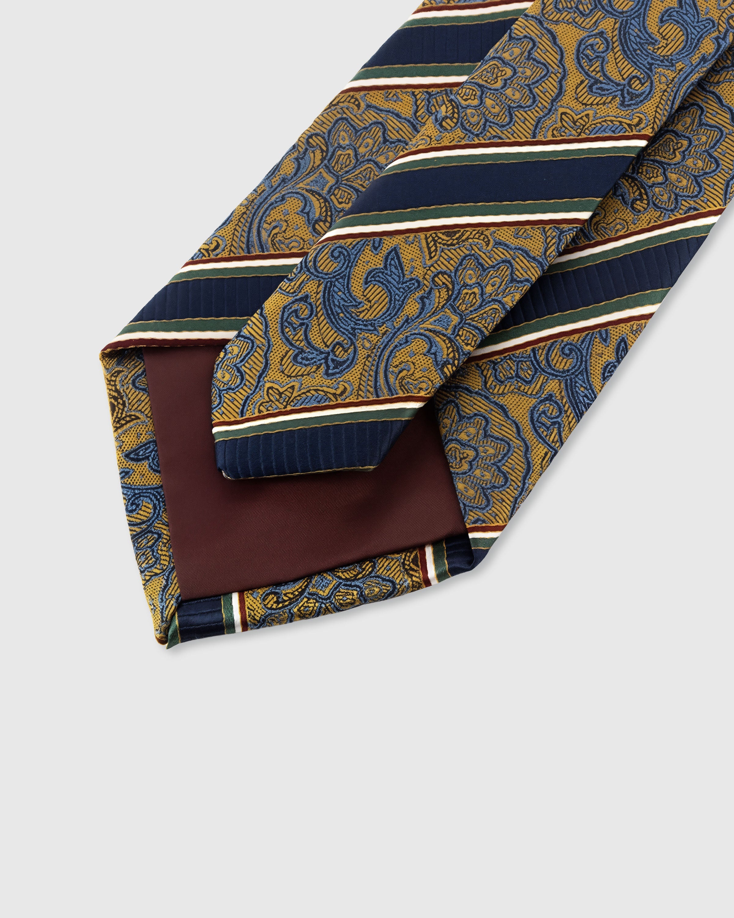 NAVY PAISLEY STRIPE TIE