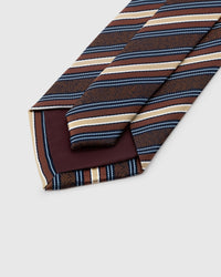 CHESTNUT PAISLEY STRIPE TIE