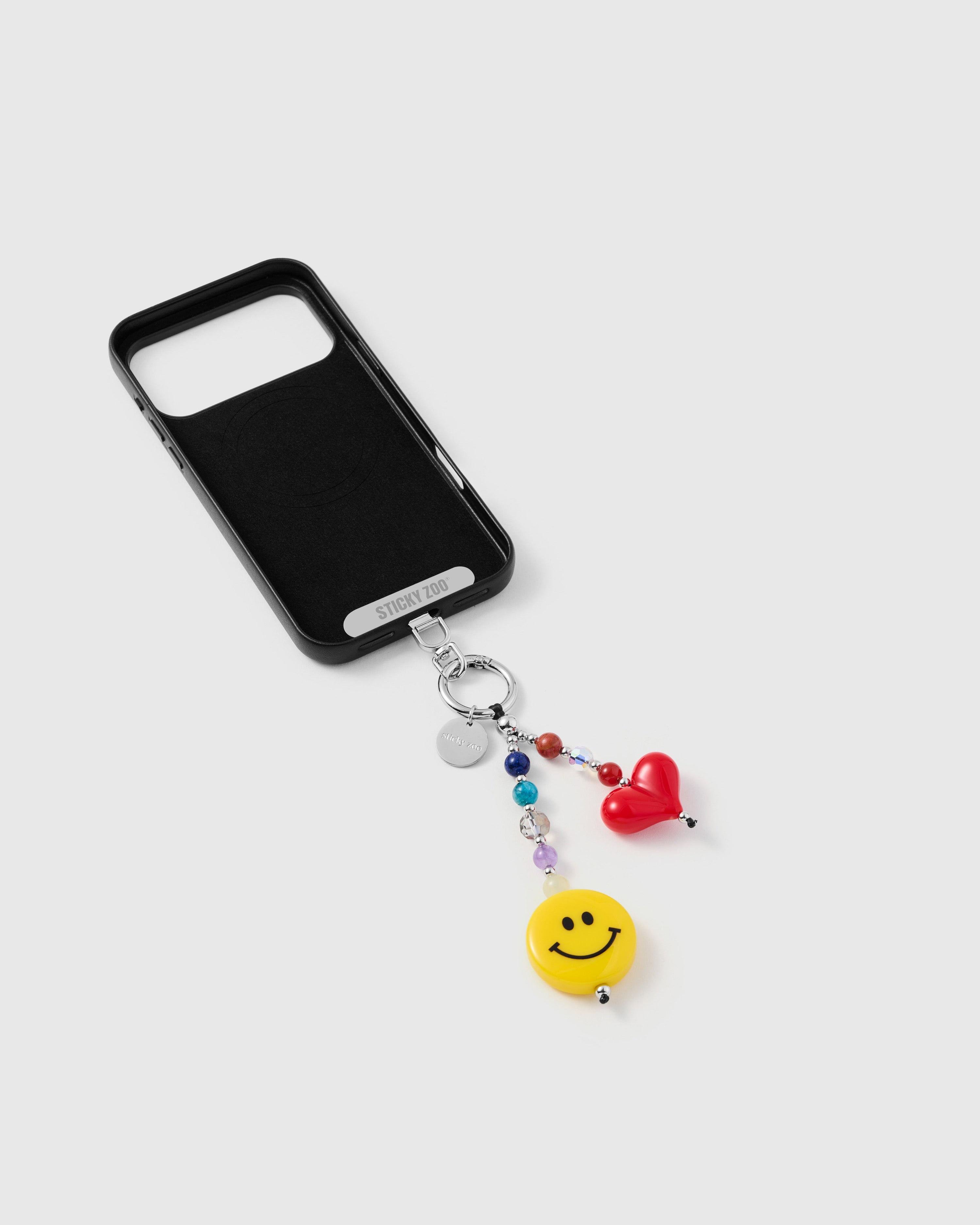 SMILEY HEART PHONE STRAP