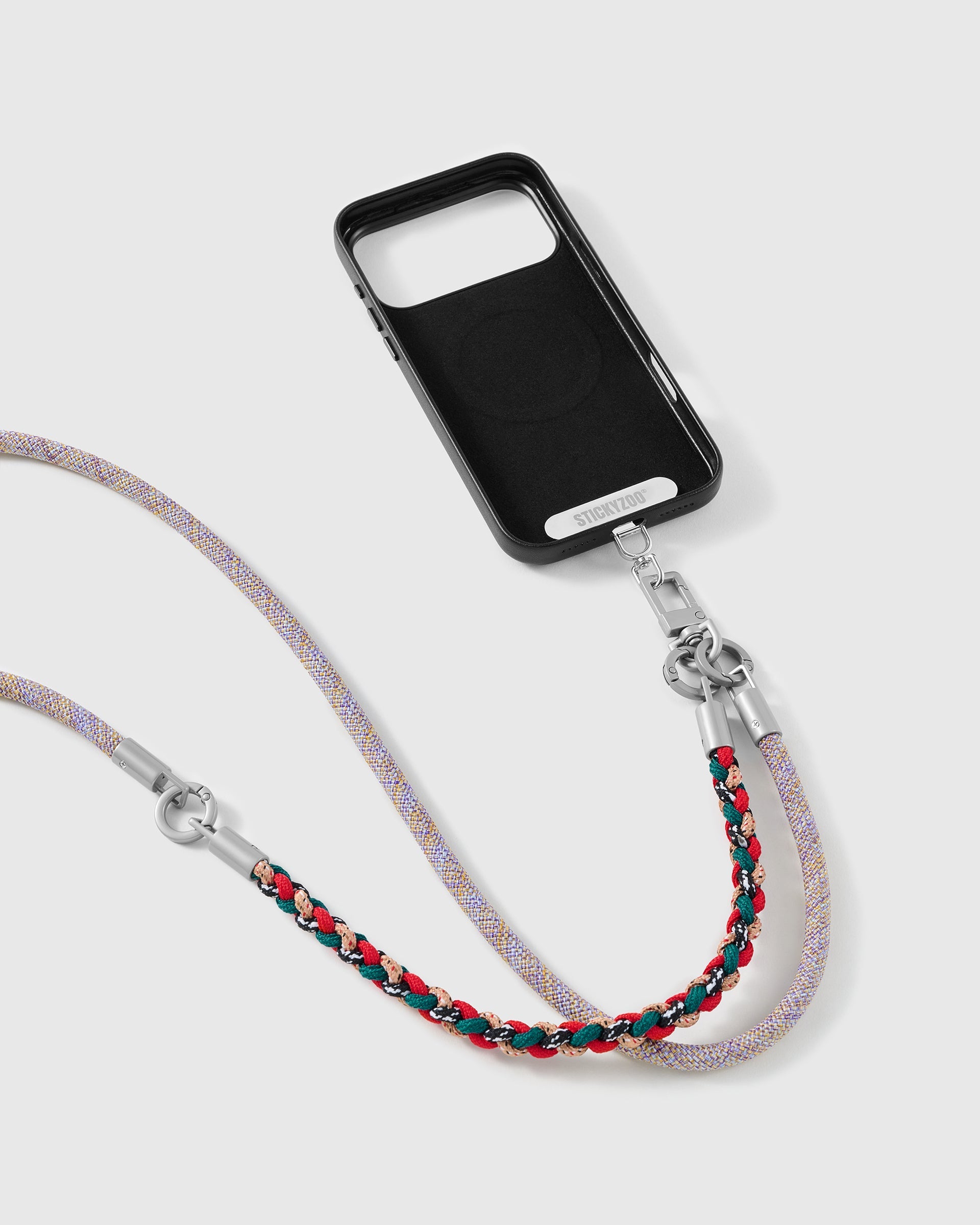 HEATHER BRAID CROSS-BODY PHONE STRAP