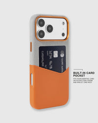 WALLET PHONE CASE — GREY ORANGE