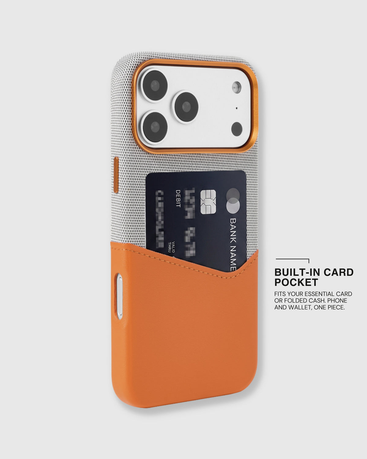 WALLET PHONE CASE — GREY ORANGE