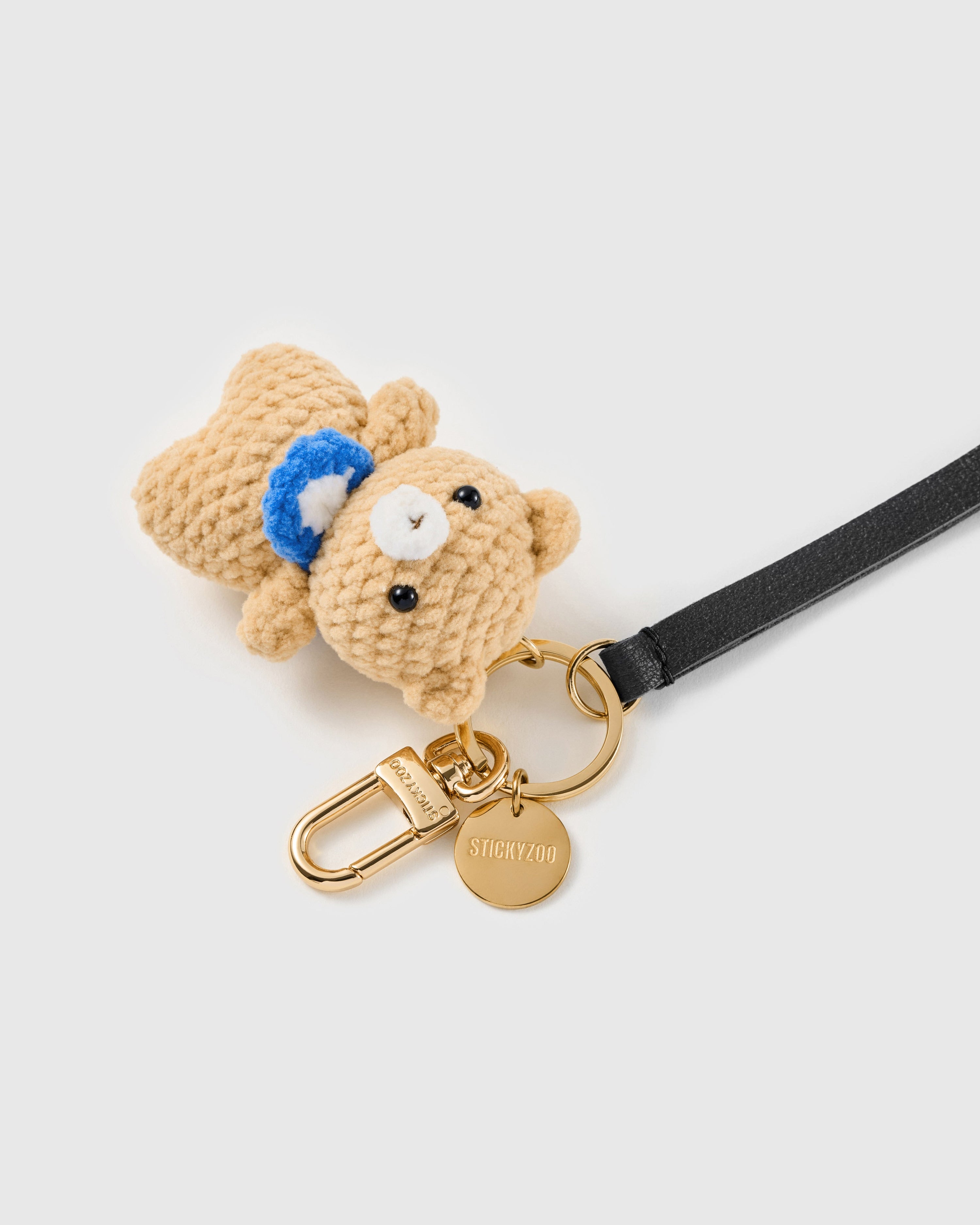 TINY TEDDY LEATHER PHONE STRAP