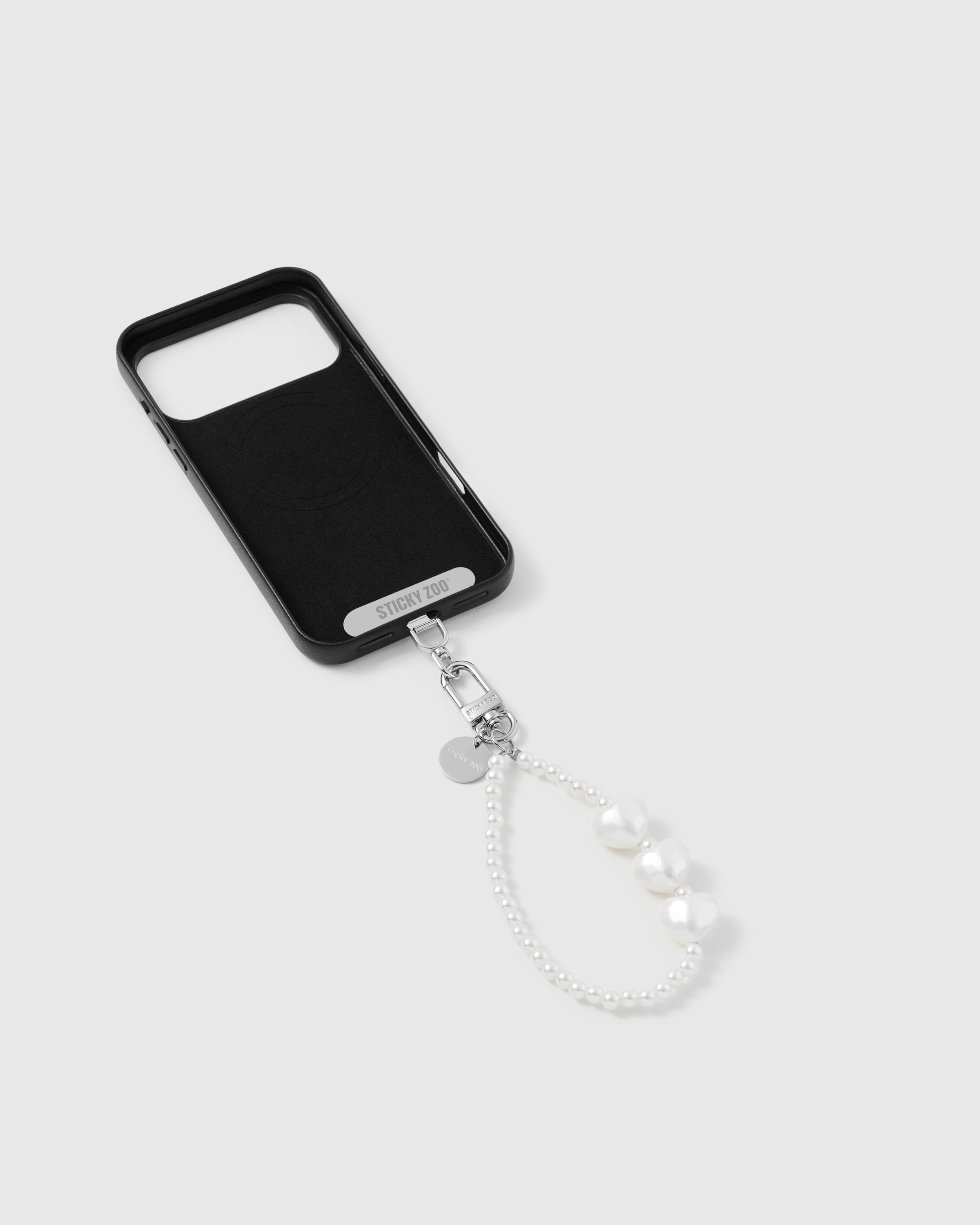 PEARL HEART PHONE STRAP