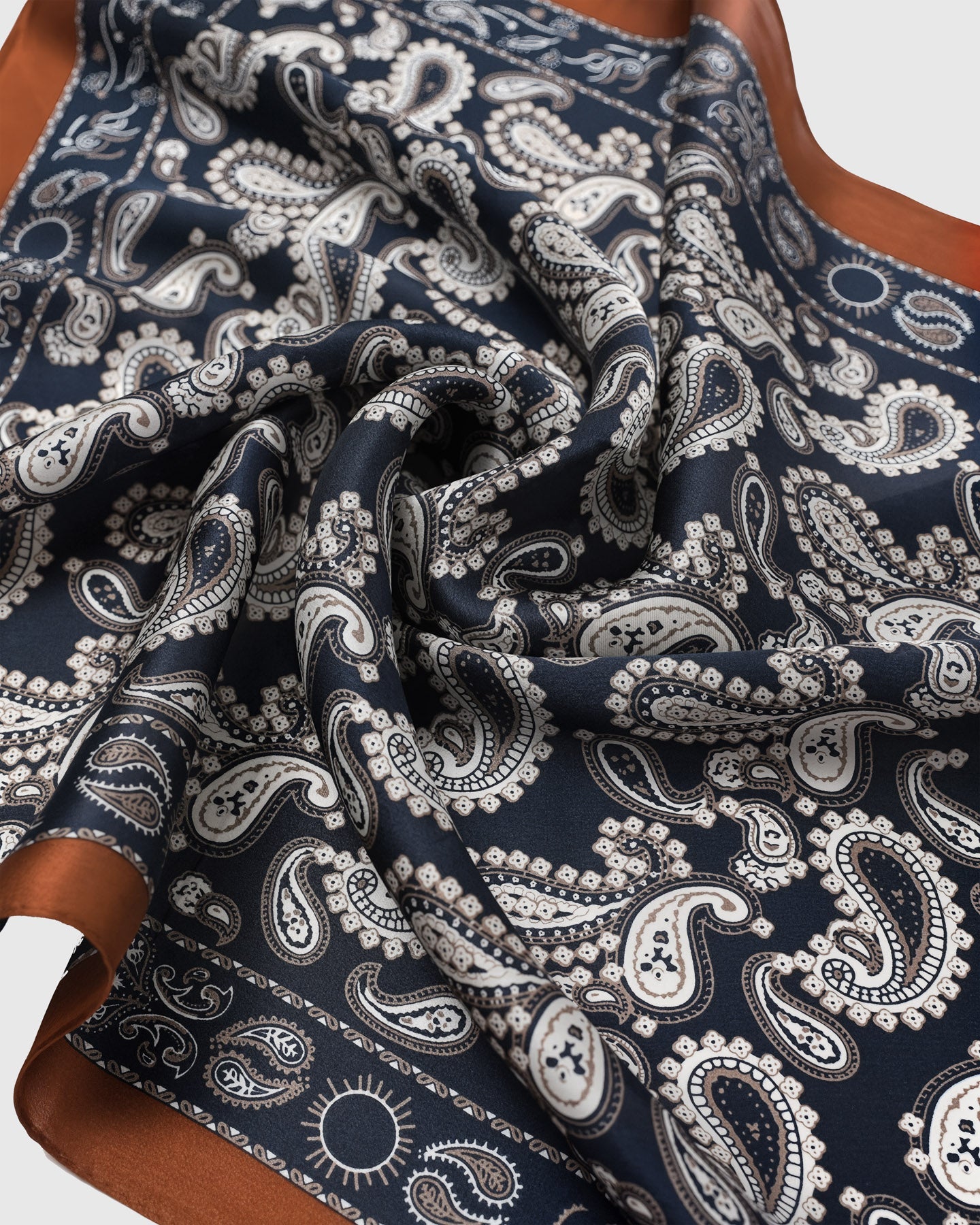 MIDNIGHT PAISLEY SILK SCARF