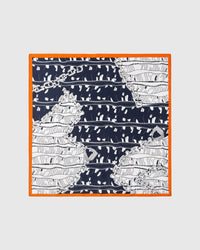 TANGERINE FRAME SILK SCARF