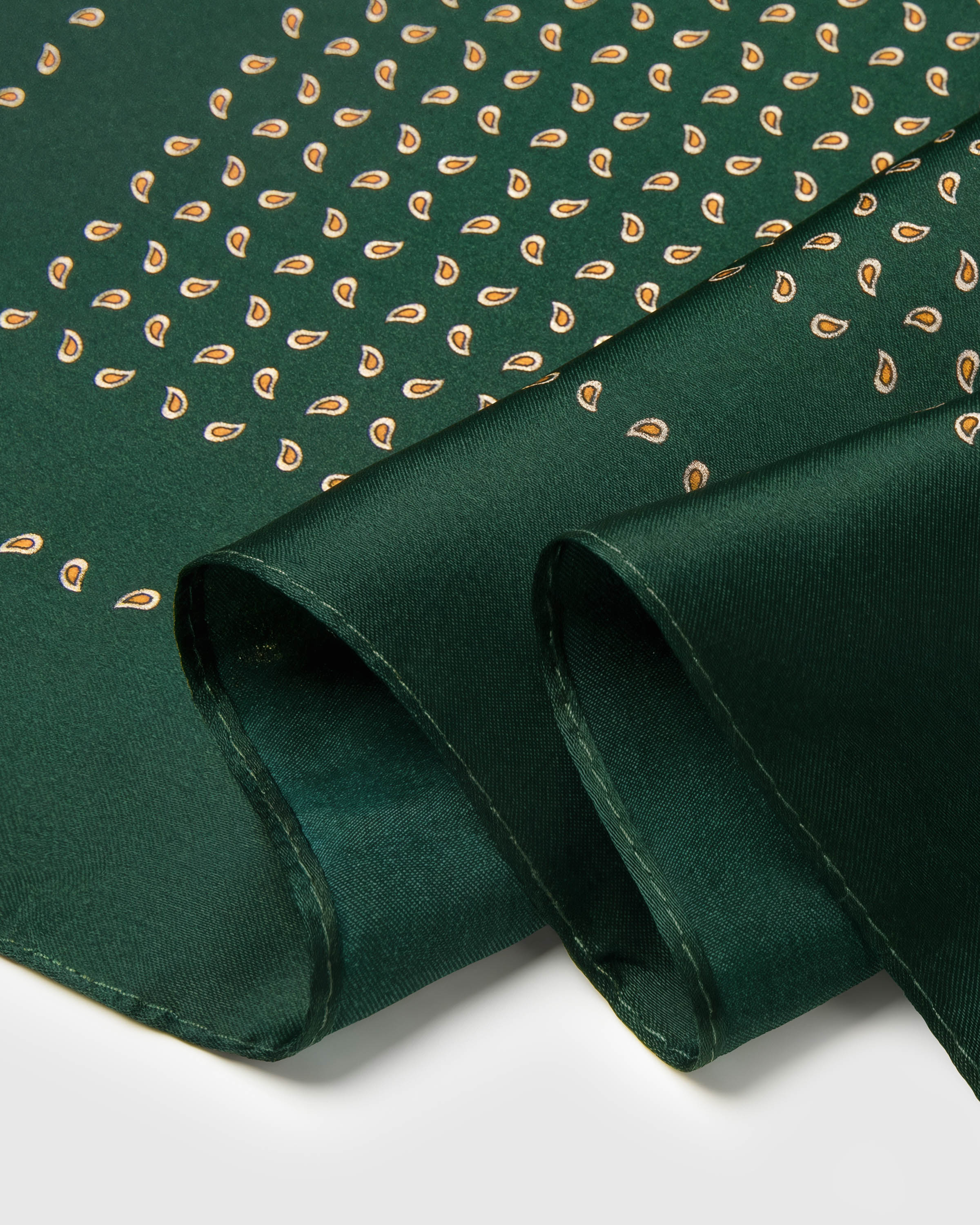 EMERALD DROPLET SILK SCARF