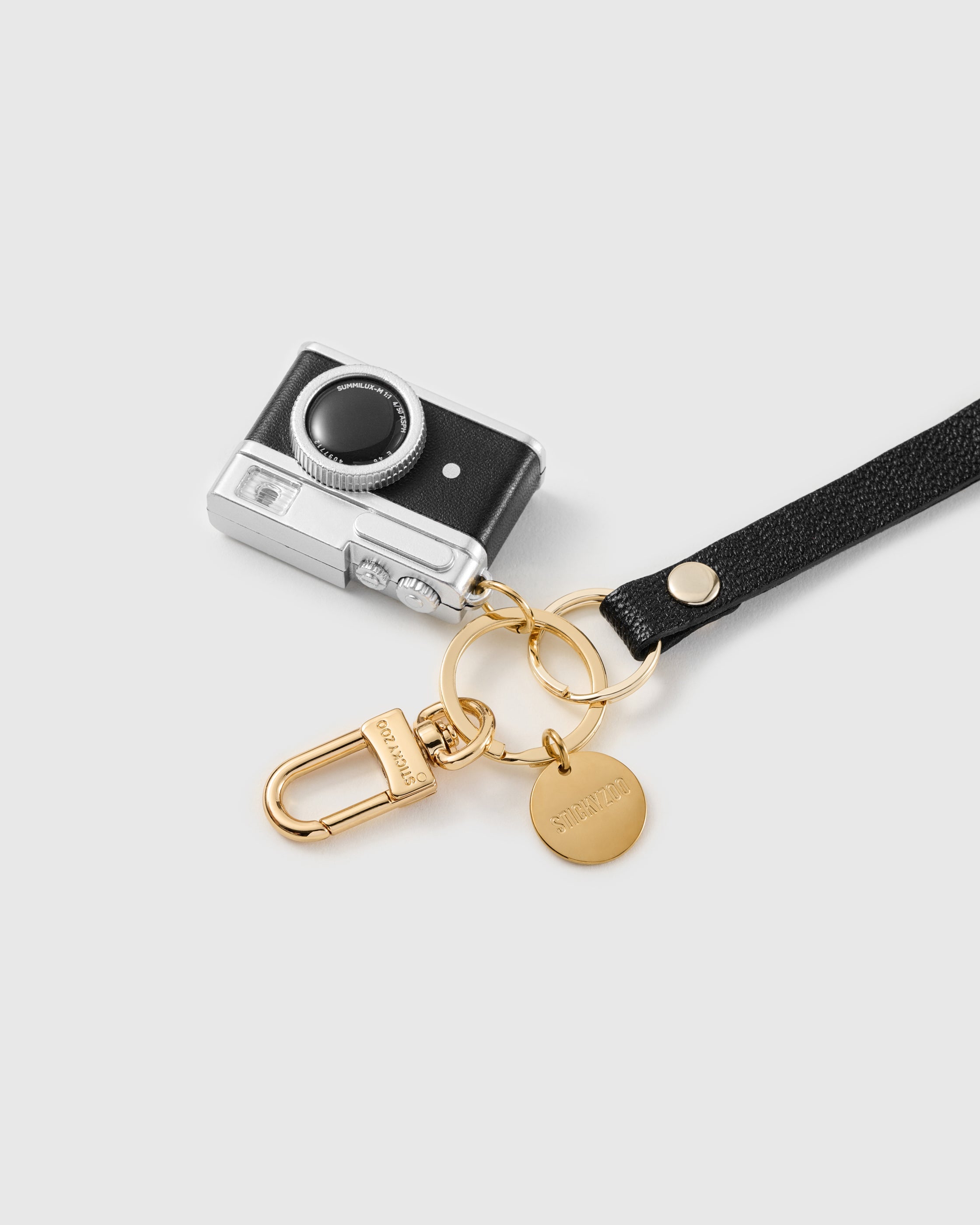 NOIR CAMERA LEATHER PHONE STRAP